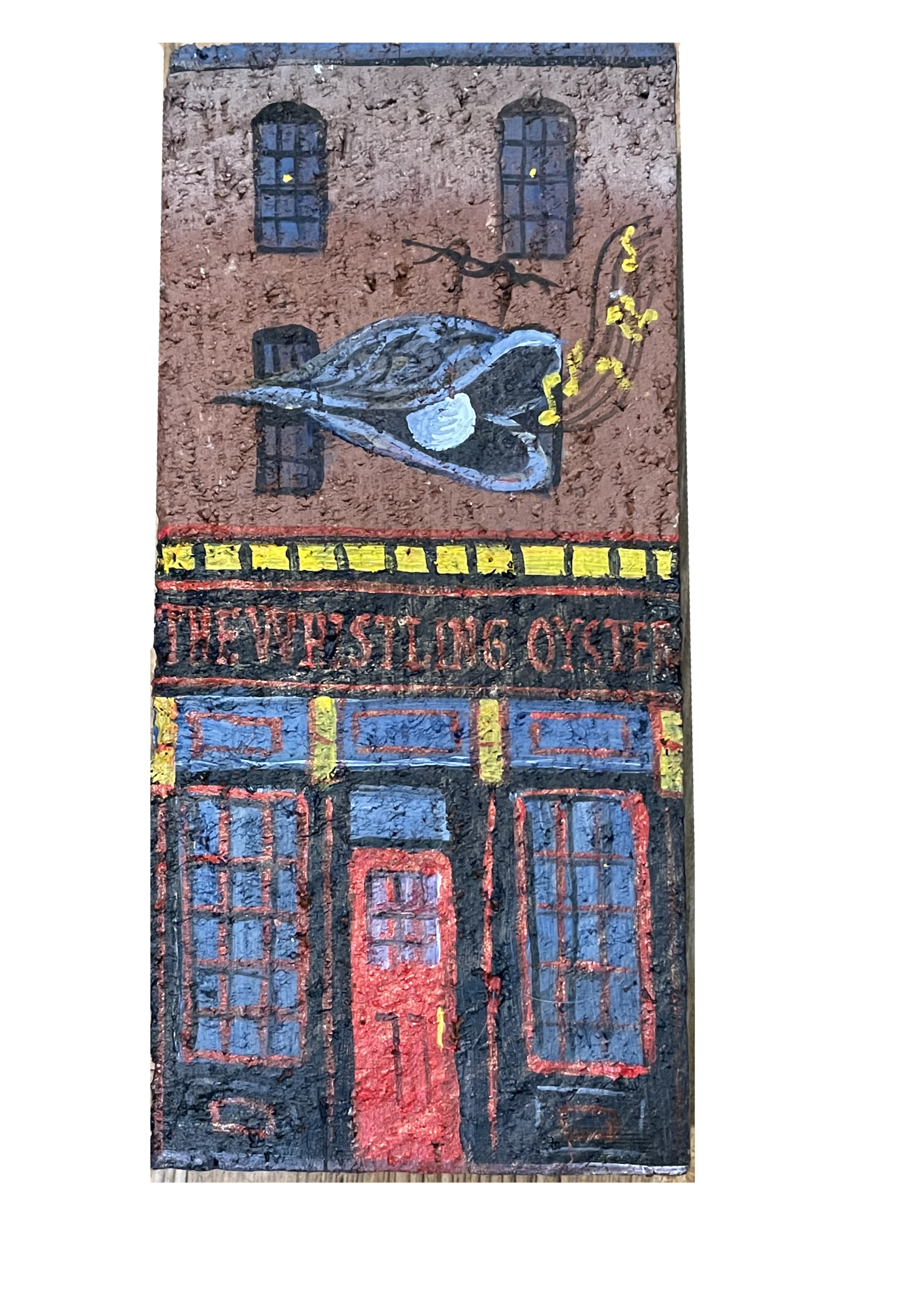Linda Amtmann Hand Painted Brick - Die pfeifende Auster