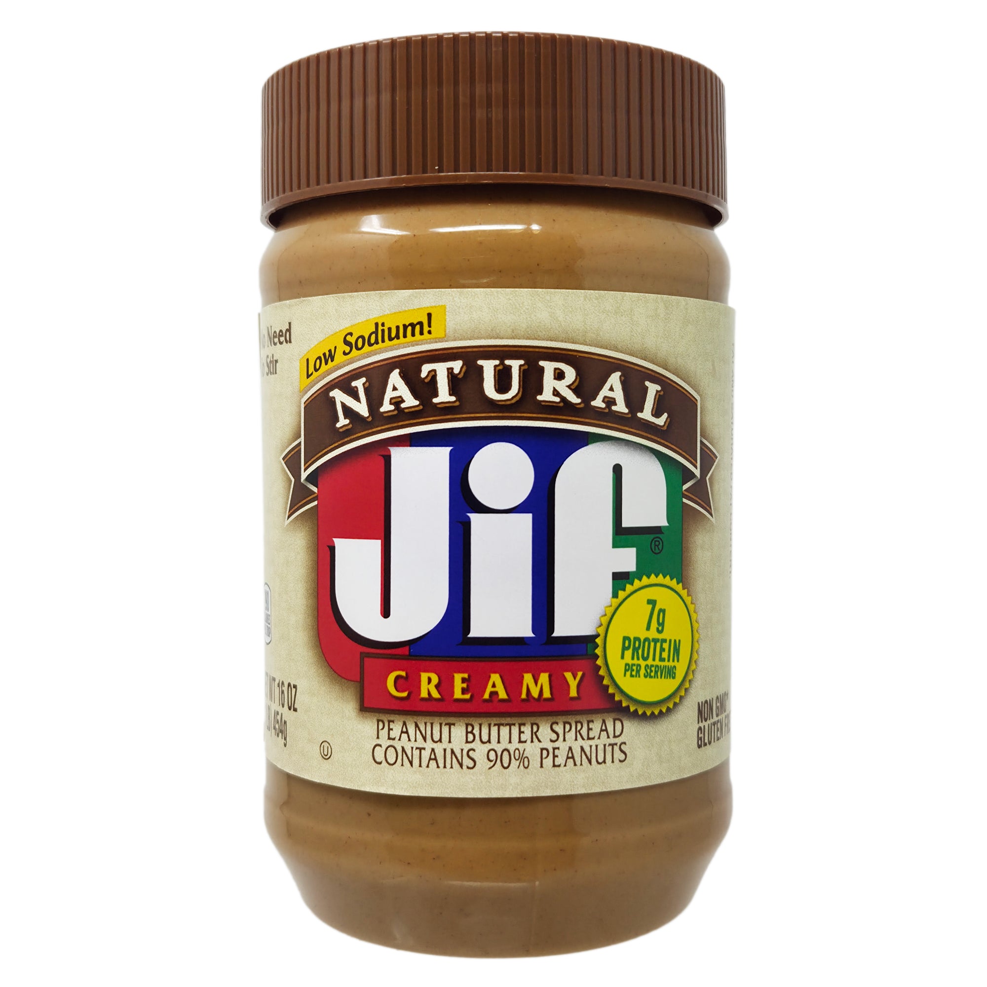 Jif Low Sodium natürliche cremige Erdnussbutter – 16 Unzen
