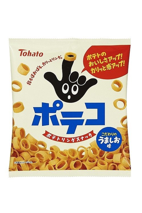 Tohato, „Poteko“, Ringförmiger Kartoffelsnack, Salzaroma, 67g