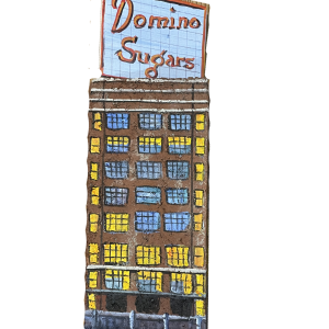 Linda amtmann handbemalte Backstein- Domino