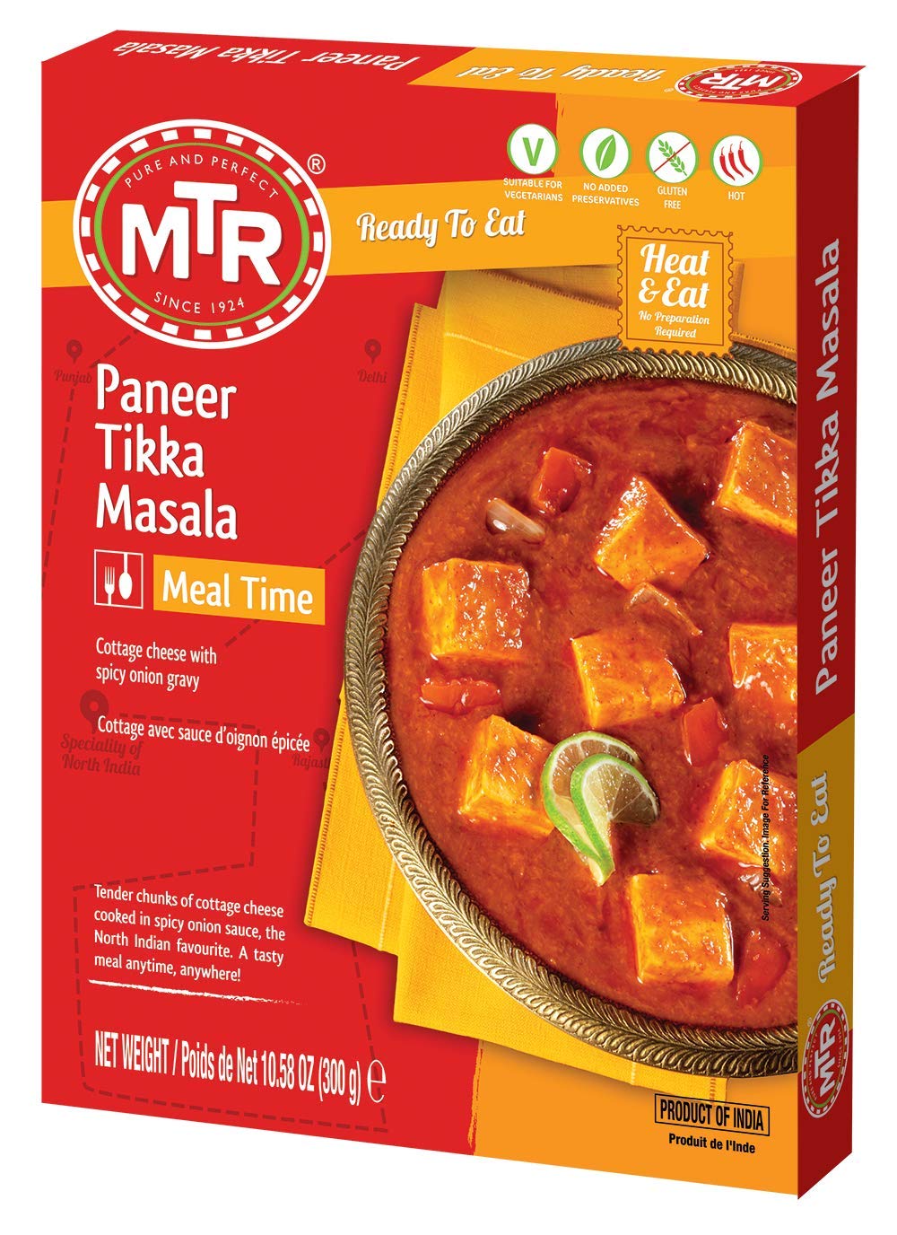 MTR Bereit zu essen – Paneer Tikka Masala 10.58oz (300g)