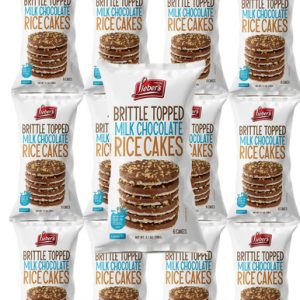 Lieber’s Brittle Topped Milchschokolade-Reiskuchen, 3,7 Unzen (Packung mit 12 Stück)