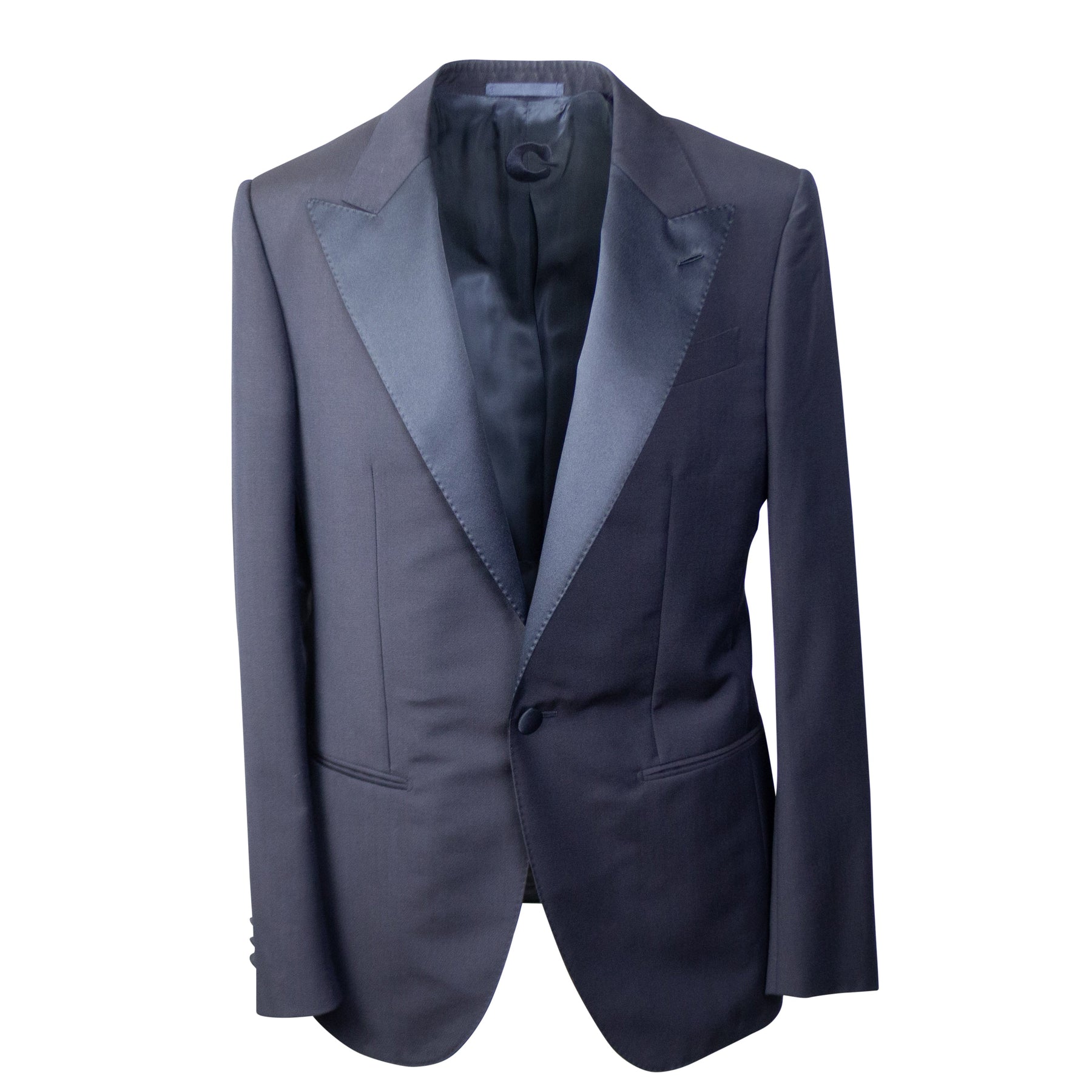 Schwarzer Single Breasted Blazer aus Wollmischung