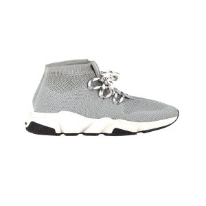 Balenciaga Speed 2 Sneaker mit Schnürung aus grauem Polystyrol