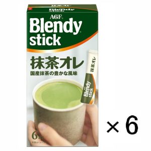 AGF Blendy Stick Matcha au Lait Grüner Tee Latte (Packung mit 6)