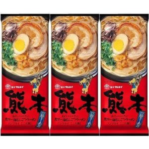 Marutai Kumamoto Ma-Yu schwarzes Knoblauchöl tonkotu Instant Ramen 3 Packungen
