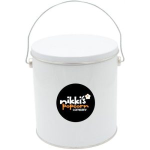 1 Gal Weiß Gourmet Popcorn Geschenkdose