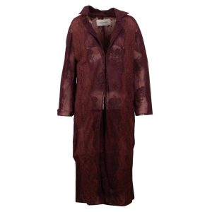 Valentino Damen Sheer Spitze lang Summer Mantel – Schwarz