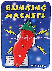 Blinking Chili Pfeffer magnetische Abzeichen/Ohrringe
