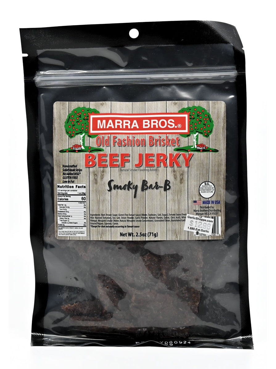 Jerky rauchig Bar-B Old Fashion Brisket Rindfleisch Jerky Marra Bros 2.5