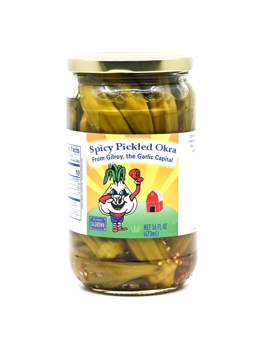 Okra scharf Eingelegte Okra Garlic Dude 16
