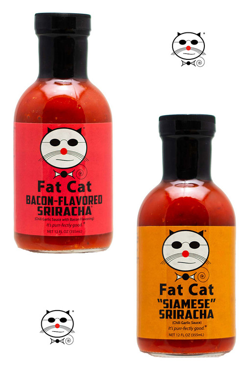 Fat Cat Sriracha Saucen Geschenkset, 2/12oz