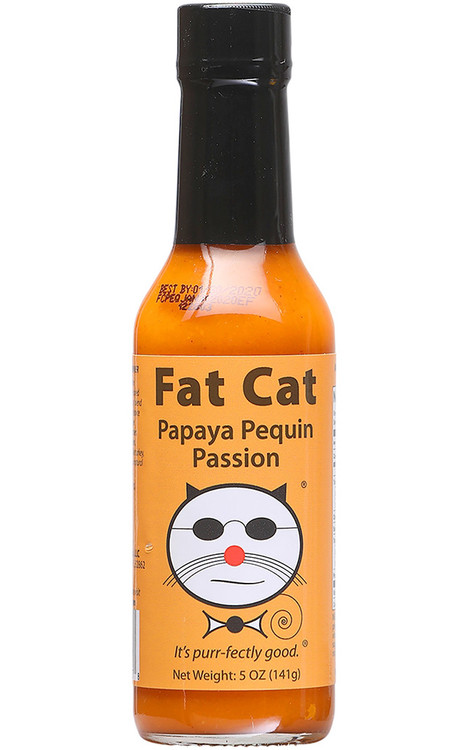 Fat Cat Papaya Pequin Leidenschaft Chilisauce, 5oz