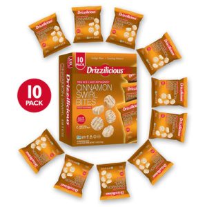Drizzilicious Mini-Reiskuchen Zimt wirbeln Reisknacks, 0,74 Unzen (Packung mit 10 Stück)