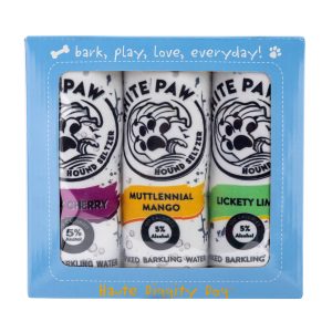 Haute Diggity Hund – Weißer Pfotenhund Seltzer 3er Packung