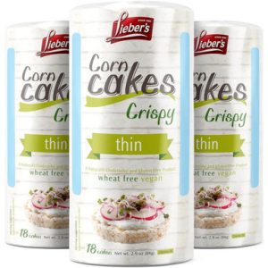 Lieber’s Crispy Thin Maiskuchen, vegan, 2,9 Unzen (3 Packungen)