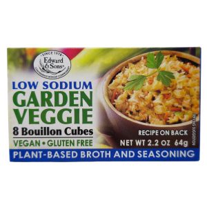 Edward & Sons niedrige Natriumgarten veggie Bouillon Würfel – 2,2 Unzen.