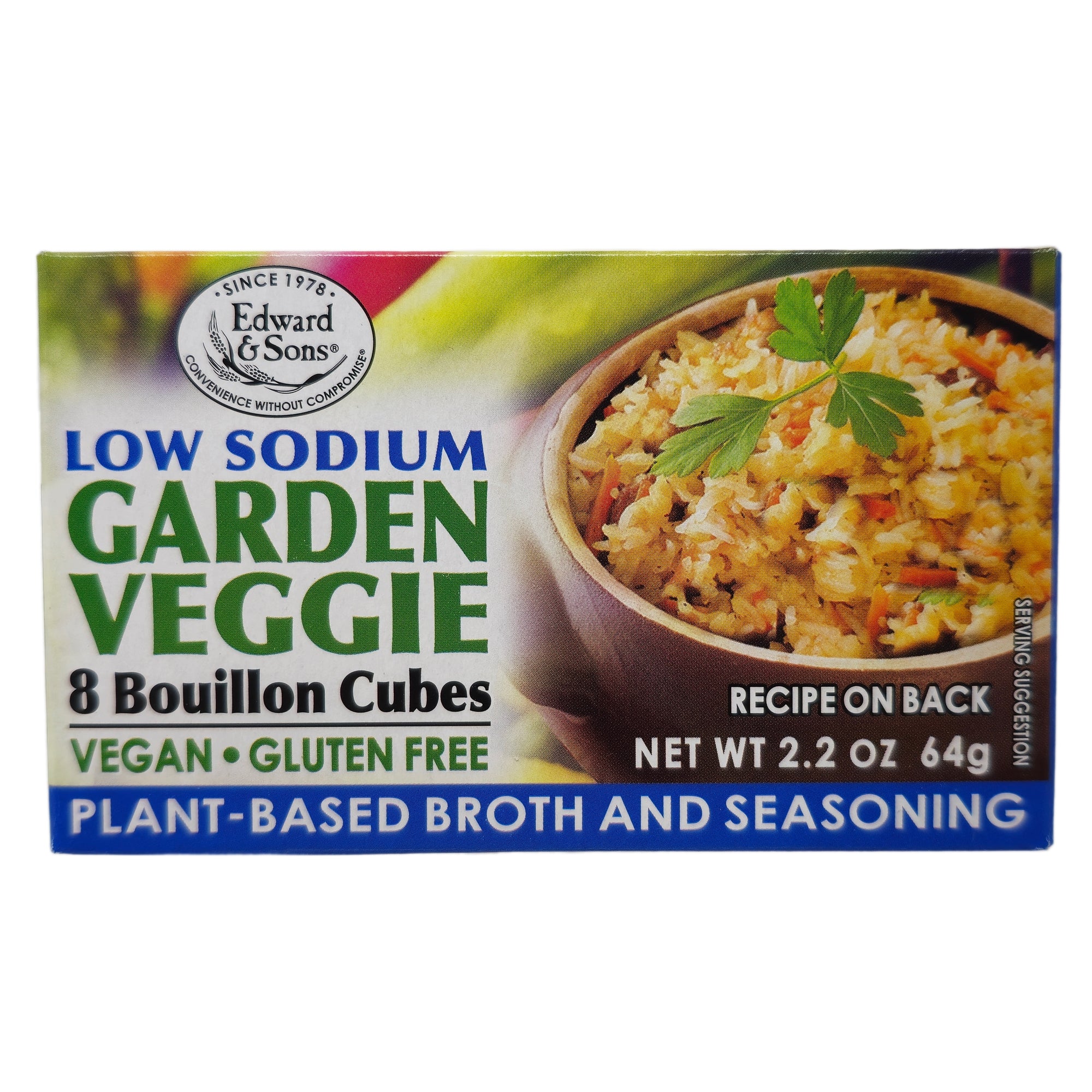 Edward & Sons natriumarmer Garten Veggie Bouillon Würfel – 2,2 Unzen