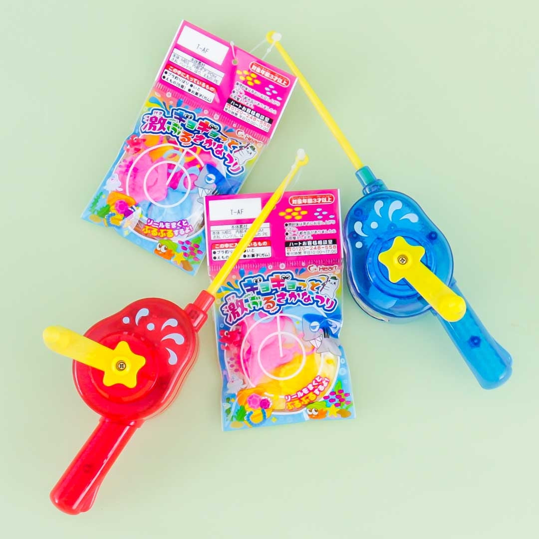 Herz Angelrute Spielzeug & Gummi Set