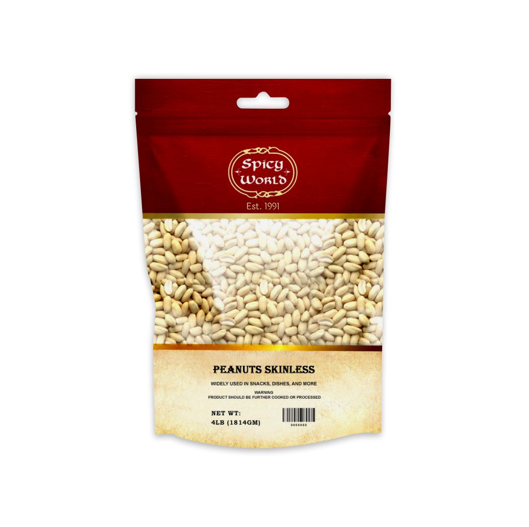 Scharf World Raw Skinless Erdnuss – Frisch, natürlich, 4lbs für gesunde Snacks