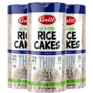 Galil Reiskuchen, dünn mit Meersalz, glutenfrei, vegan, fettarm, 3,1 Unzen (Packung 3)