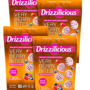 Drizzilicious Very Beeren-Minireiskuchenbisse, (Packung mit 4)