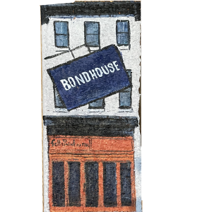 linda amtmann handbemaltes Backstein- Bondhouse