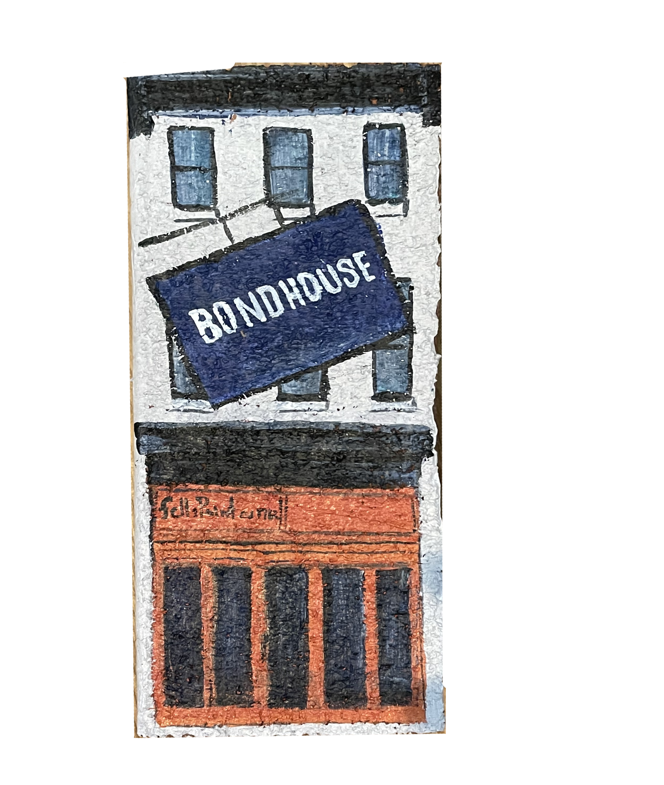 Linda Amtmann Handbemaltes Ziegelstein- Bondhouse