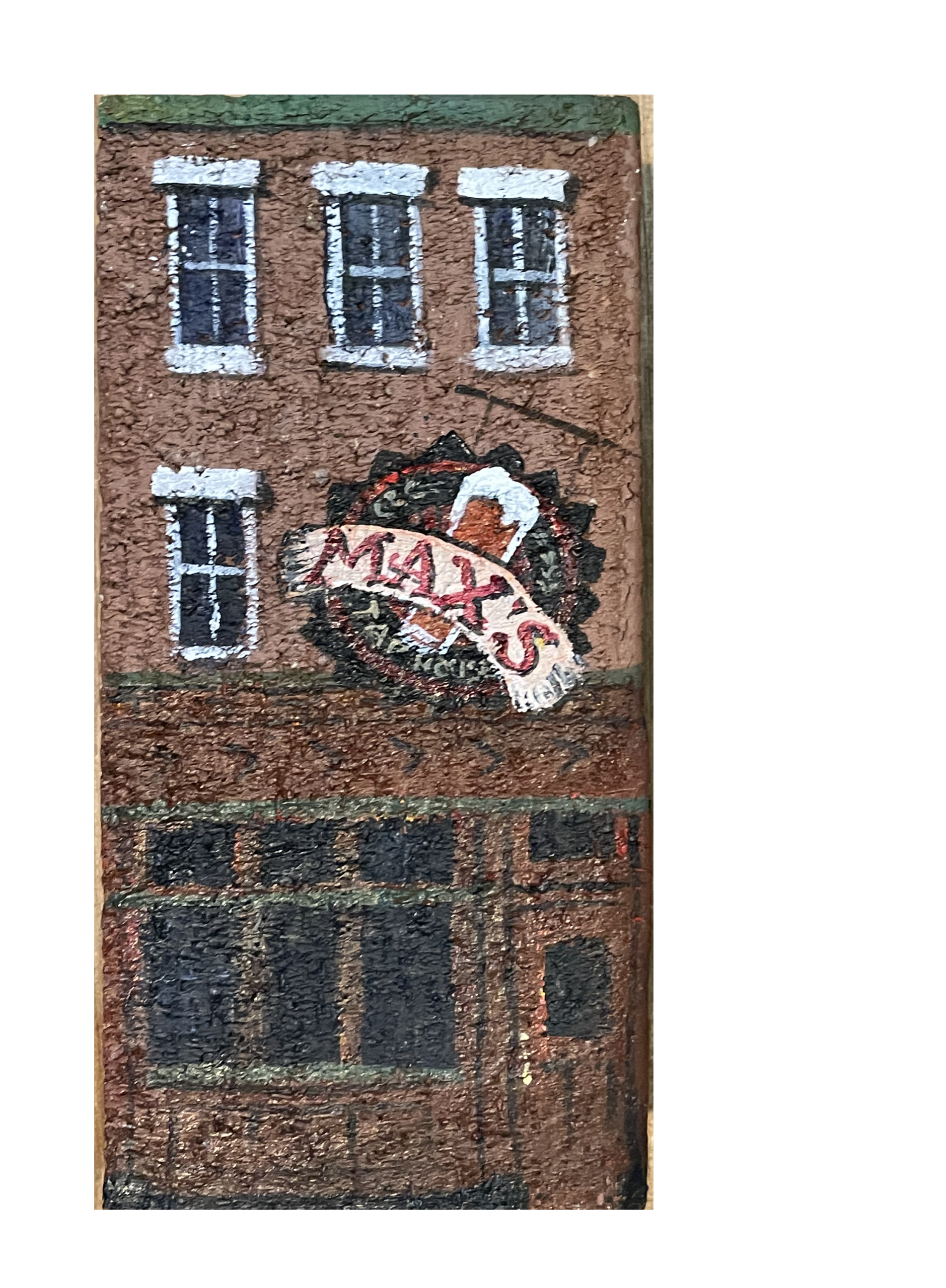 Linda Amtmann Handgemalte Ziegelstein - Max's Tap Haus
