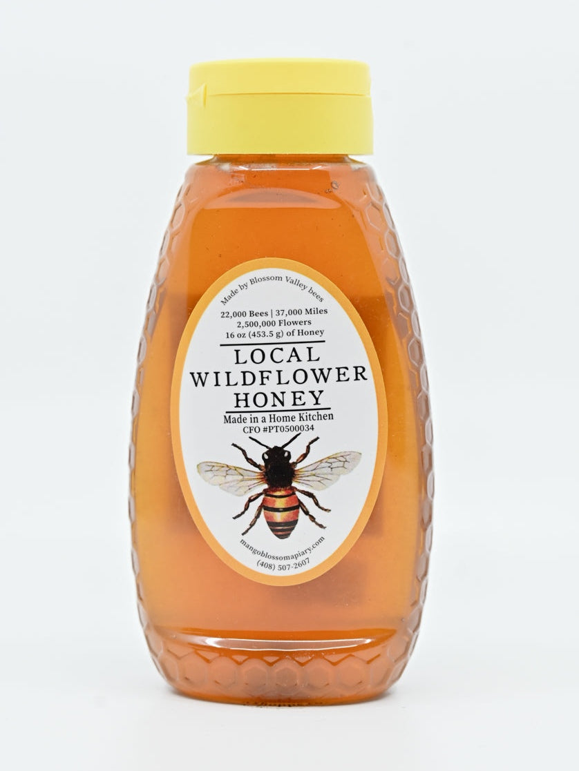 Honig lokale Wildblumen Honig Mangoblüte Apiary 16 oz Plastikflasche