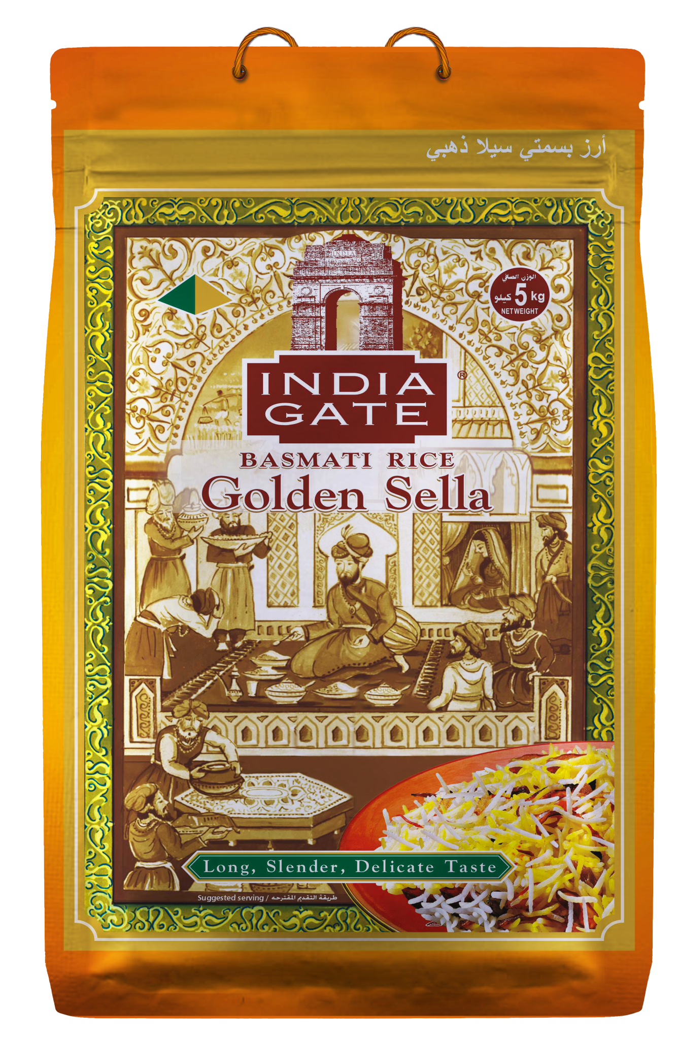India Gate Golden Sella Basmati Reis – 5kg Premium Qualität & Aroma