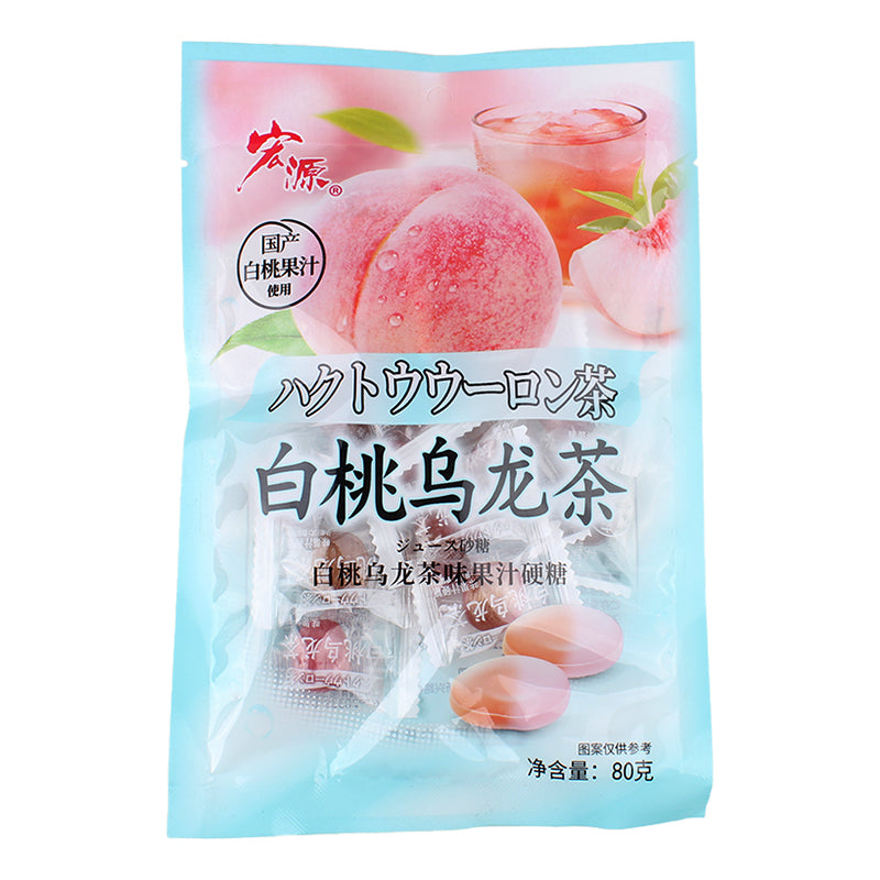 Hongyuan weißer Pfirsich & Oolong Tee harte Süßigkeit 80g