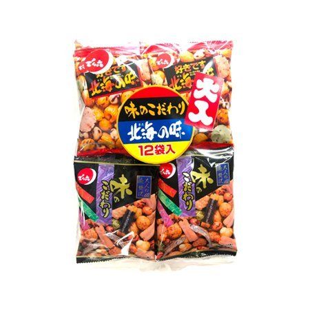 Denroku, Oiri Pair Packung, Aji no Kodawari & Hokkai no Aji, Sortiment, 12 Mini-Packs in 1 Beutel