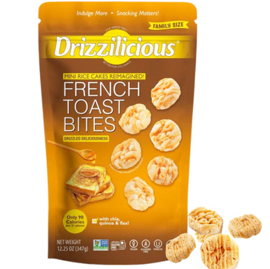 Drizzilicious Französisch Toast Bites, Mini Reis Kuchen, Familiengröße 12.25 oz