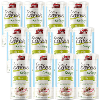 Lieber's Mais Kuchen, knusprig & dünn, vegan, 2,9 oz (12er Packung)