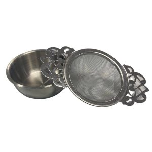 Mesh Teesieb mit Tropfschale