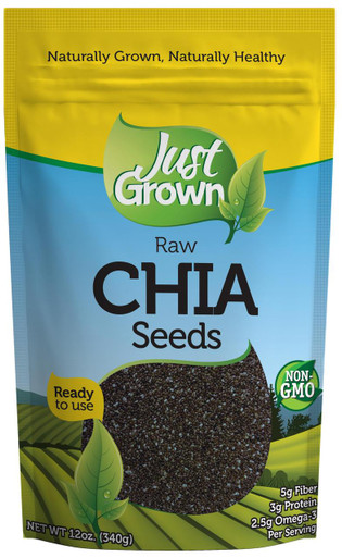 Just Grown Raw Chia Samen, 12 Unzen. (Packung mit 6)