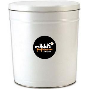 3.5 Gal Weiß Gourmet Popcorn Zinn