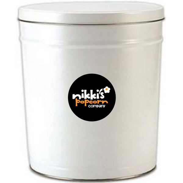 3.5 Gal Weiß Gourmet Popcorn Zinn