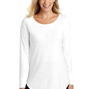 District Damen's Perfect Tri Langarm-Tunika-T-Shirt. DT132L