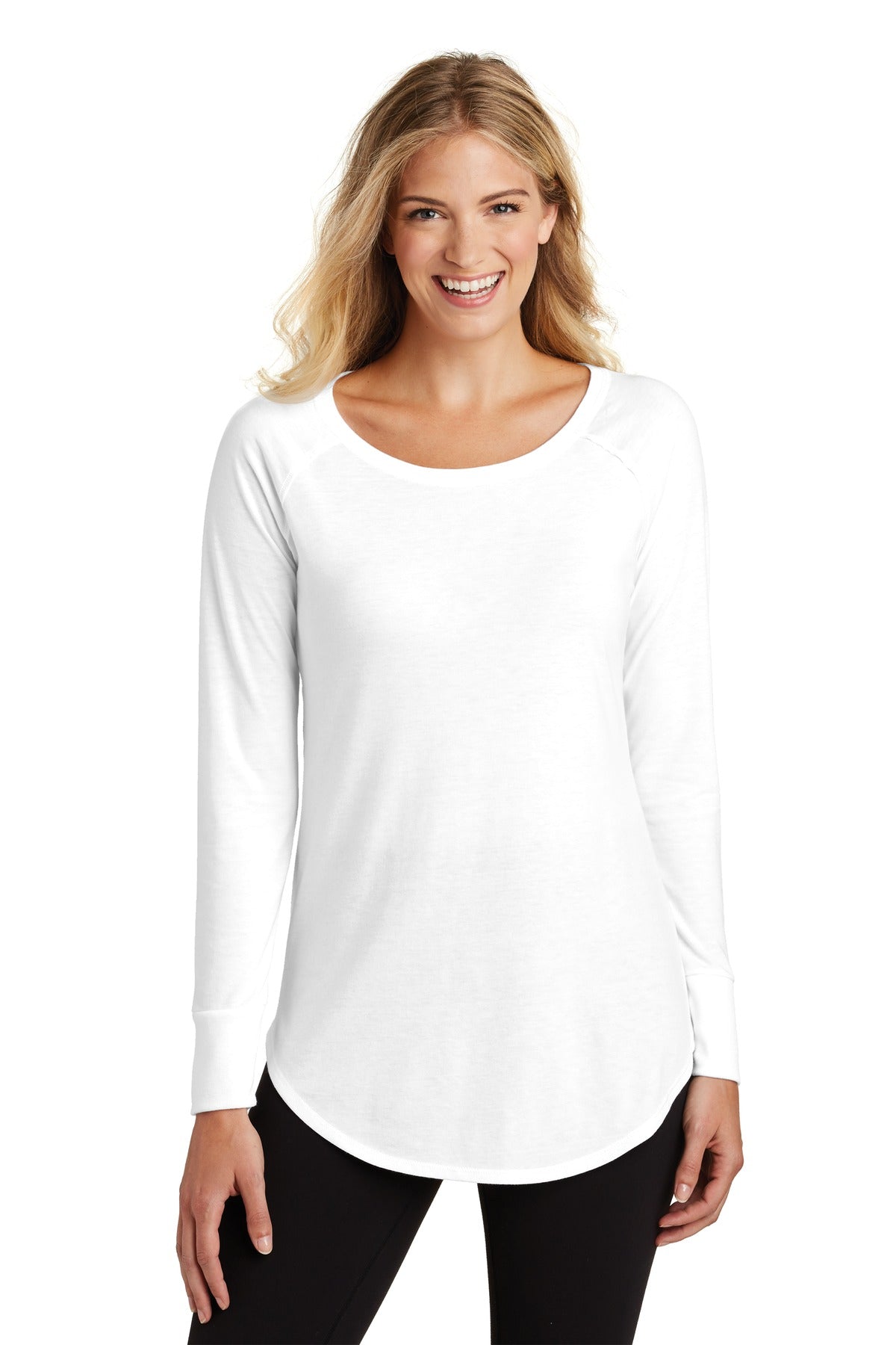 District Damen Perfekte Tri Langarm Tunika T-Shirt DT132L