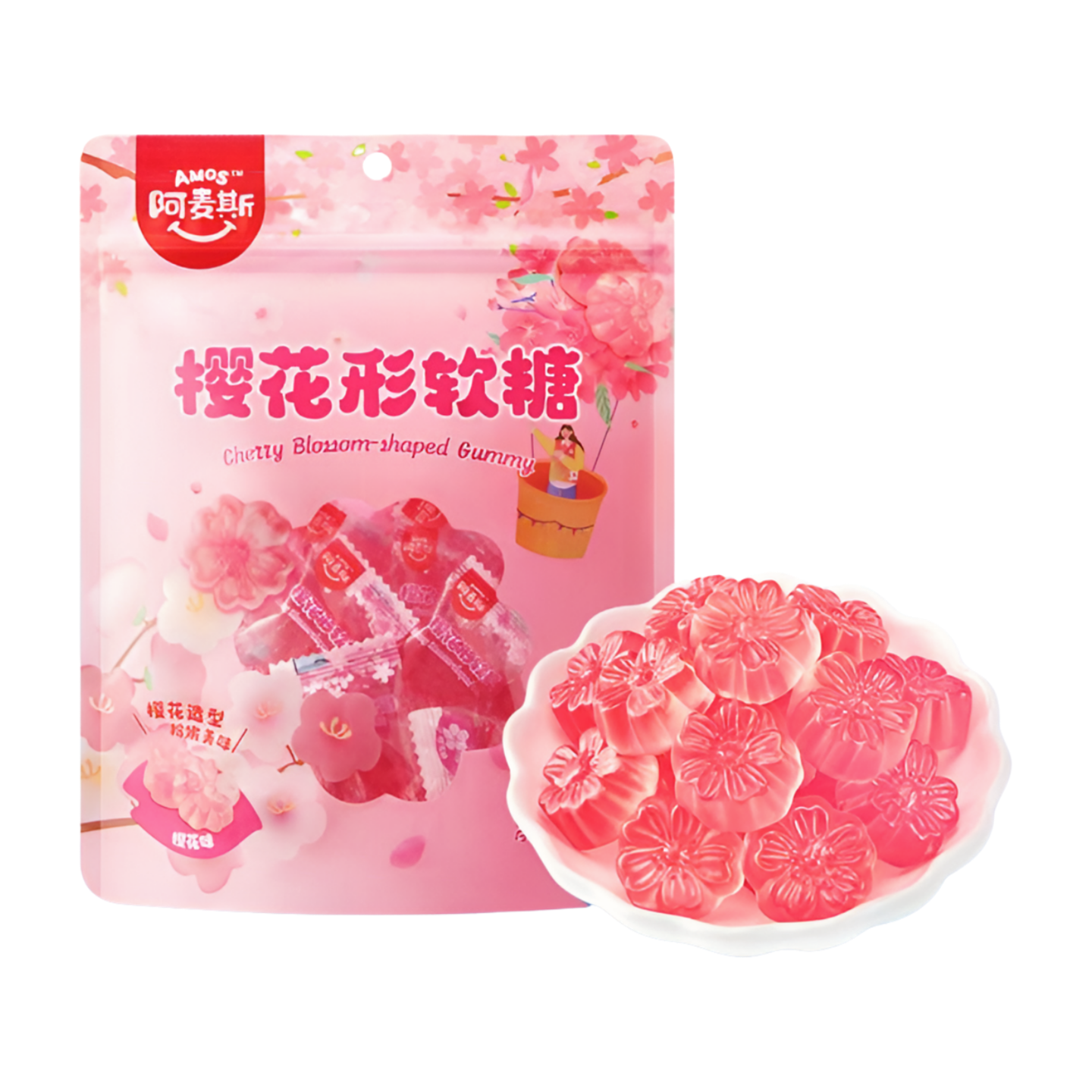 Amos Kirschblüte geformte Gummy Süßigkeiten 108g