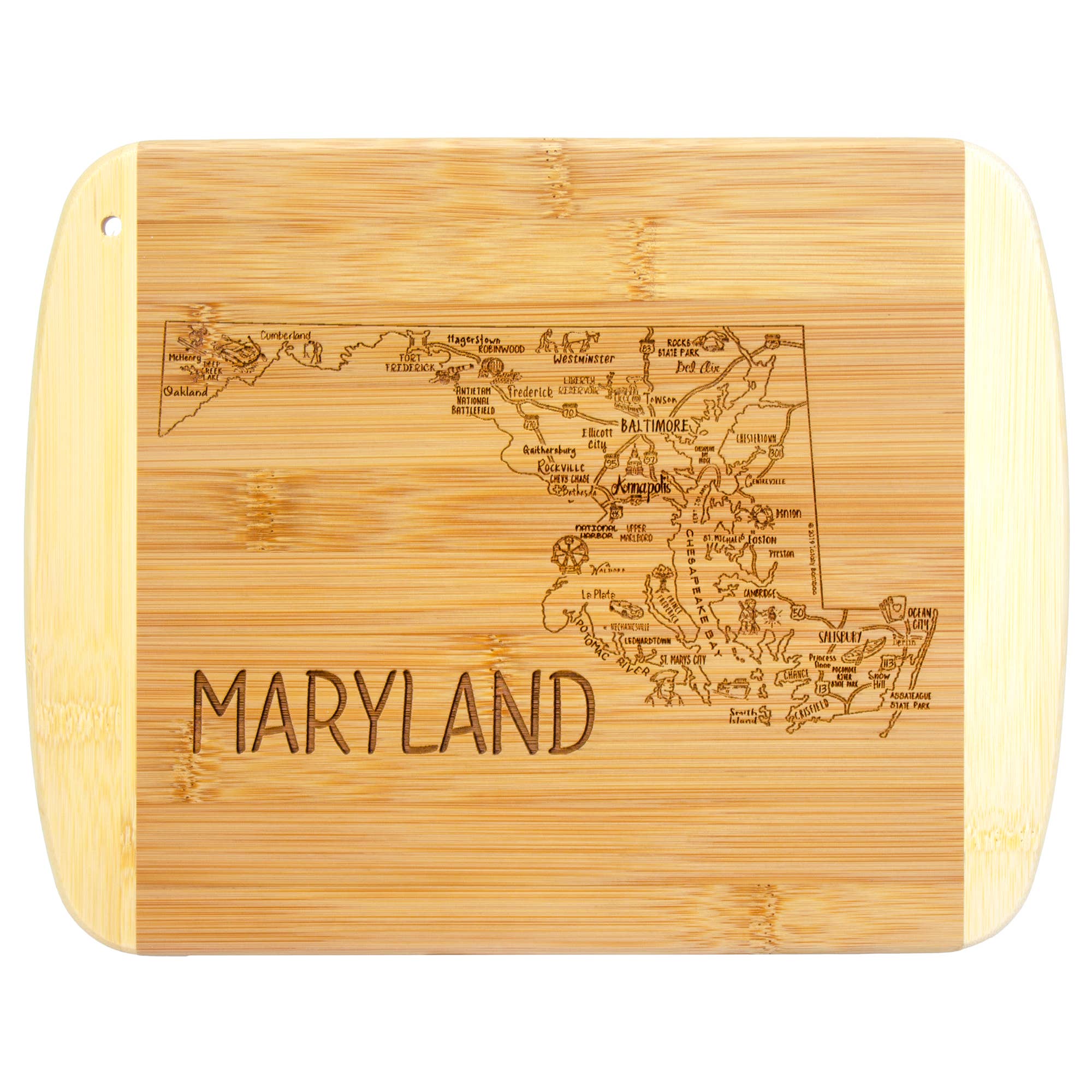 Totally Bamboo Eine Scheibe des Lebens Maryland 11′′ Schneide- und Servierbrett