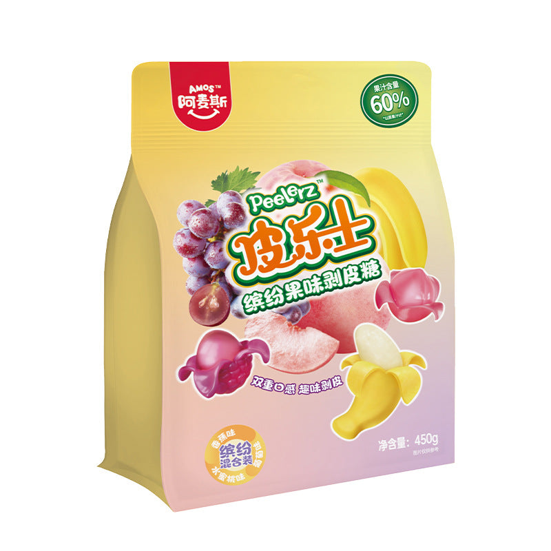 Amos Peelerz Frucht Peel Gummy Süßigkeiten Trio von Aromen 450g