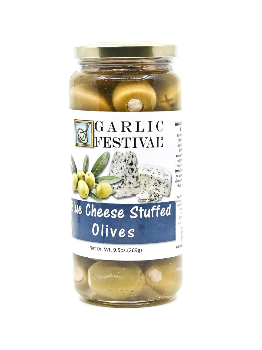 Oliven Blau Käse gefüllte Oliven Knoblauch Festival 9.5