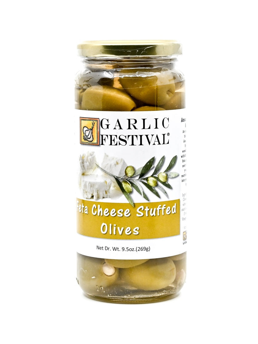 Oliven Feta Käse gefüllt Oliven Knoblauch Festival Lebensmittel Dr Wt 9.5