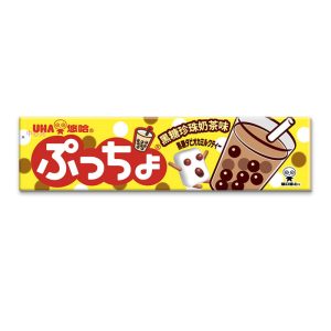 UHA Puccho weich und kaubar Schwarzzucker Boba Milch Tee Geschmack Süßigkeiten – 50g