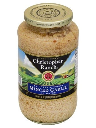 Gehackter Knoblauch im Wasser Christopher Ranch Gilroy Kalifornien Best Deal 3
