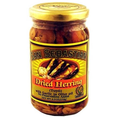 San Sebastian – Getrockneter Herring – Heißer und würziger Tuyo mit Knoblauch in Olivenöl – 220 G