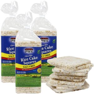 Paskesz Ultra Thin Reiskuchen Quadrate, salzfrei, Vollkorn-Braunreis, glutenfrei, koscher, 4,9 Unzen, (3 Packung)